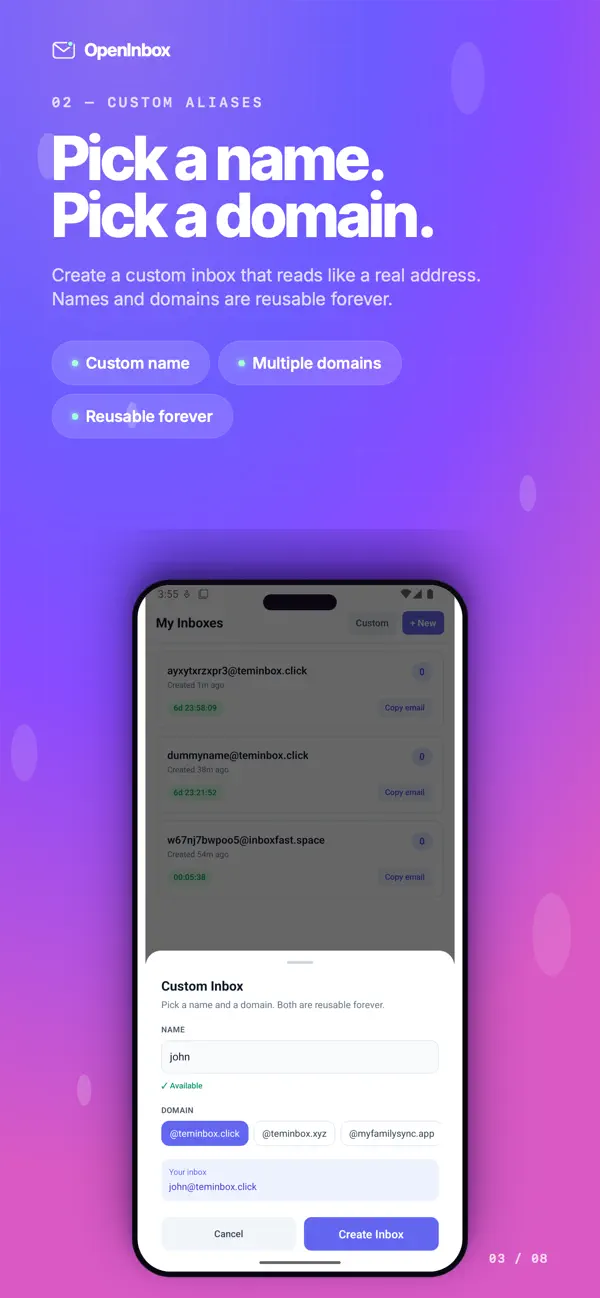 #3. OpenInbox - Temp Email (iOS) Podle: mohammad wassfi mahmoud awad