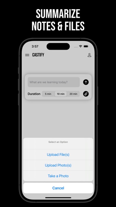 Screenshot #3 pour Castify AI - Docs to Podcasts