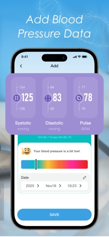 Blood Pressure Tracker Plus iPhone screenshot
