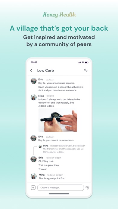 Honey Health Diabetes App Screenshot
