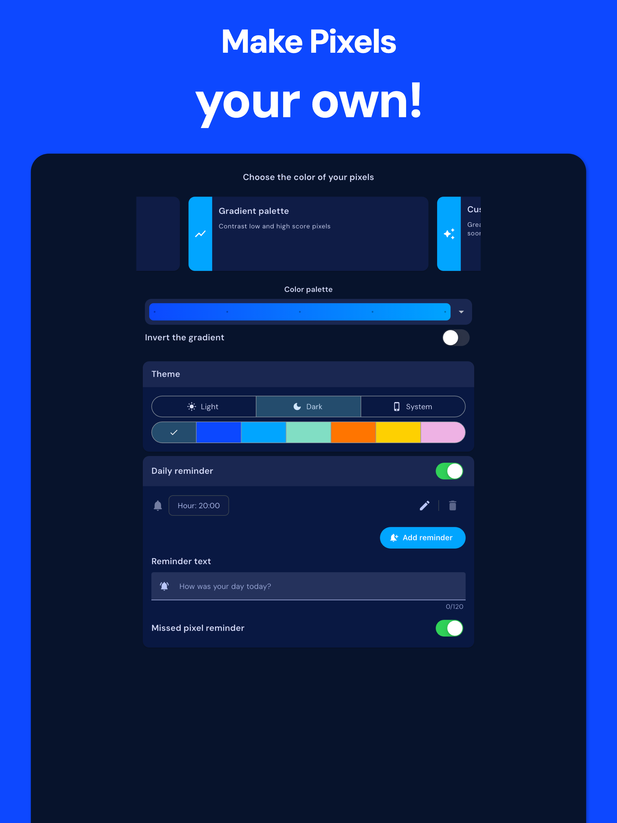 Pixels: Mood Tracker & Journal