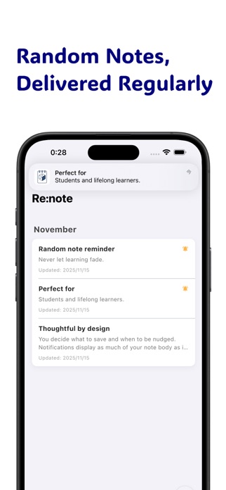 Random Note Reminder | Re:note Screenshot 1 of 4