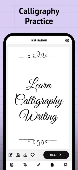 Calligraphy Practice · Cursive screenshot 1