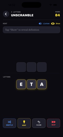 Word Scramble Neon Screenshot 2 of 4