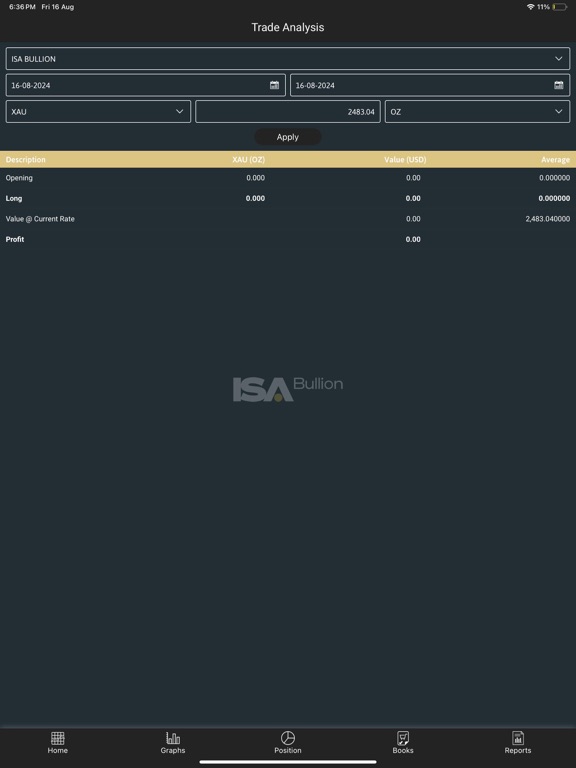 ISA Bullion iPad screenshot
