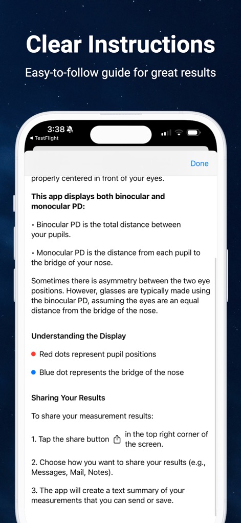 Pupillary Distance - Medical App | MWM