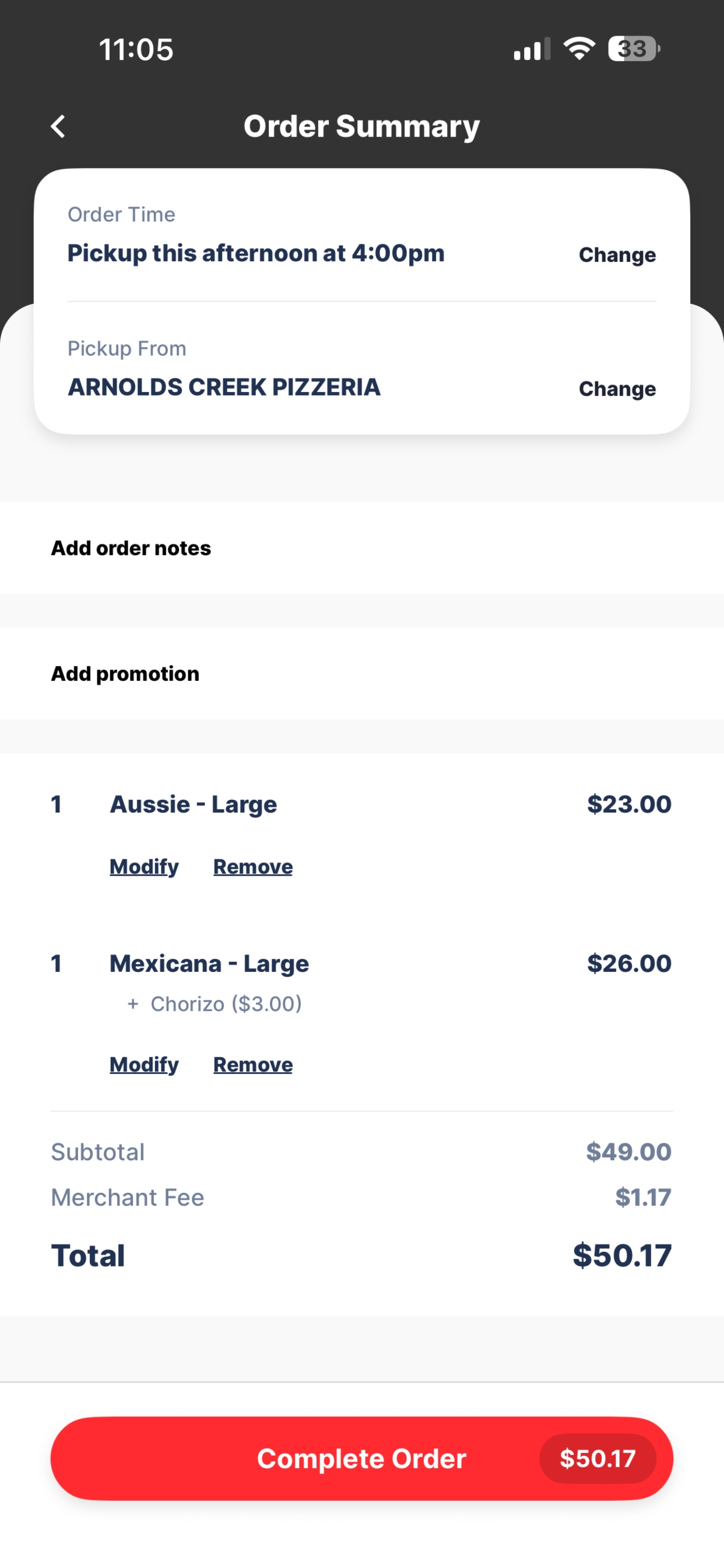 ARNOLDS CREEK PIZZERIA screenshot 3