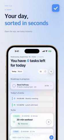 Add Up: To-Do List & Planner iPhone screenshot