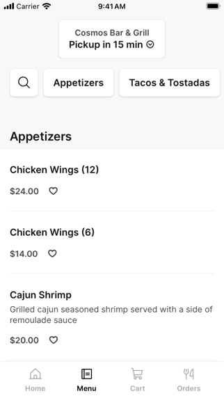 Cosmos Bar & Grill app screenshot 2