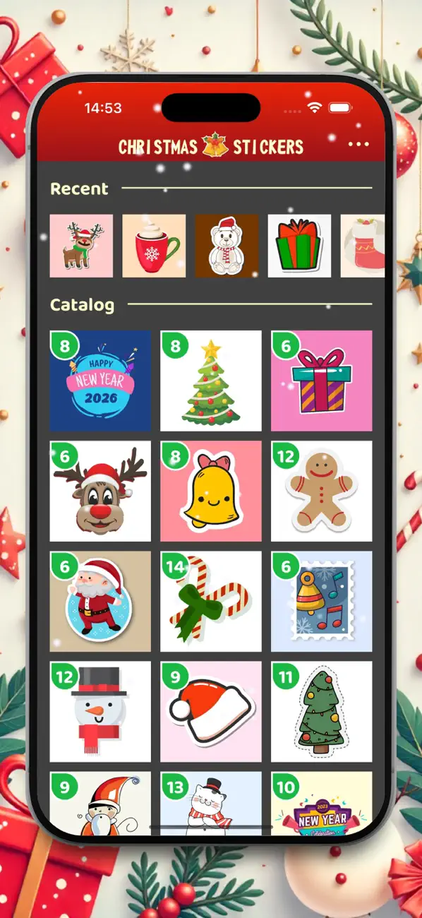 Screenshot #1 pour Autocollants Noël & Nouvel An