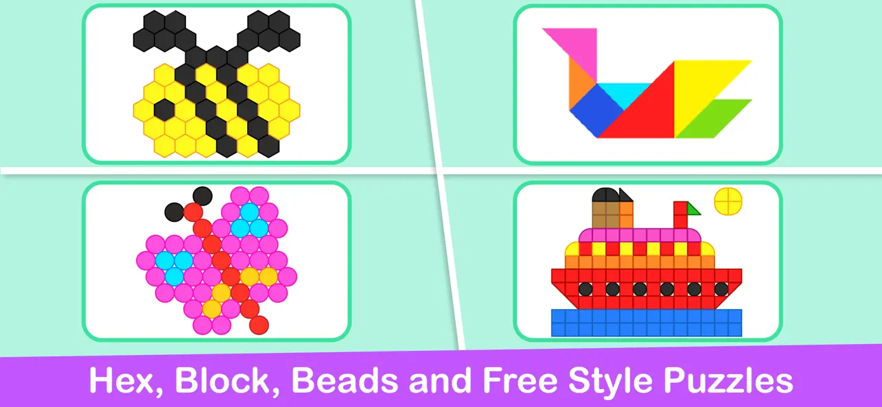Screenshot #1 pour Mosaic Puzzles Kids Art Games