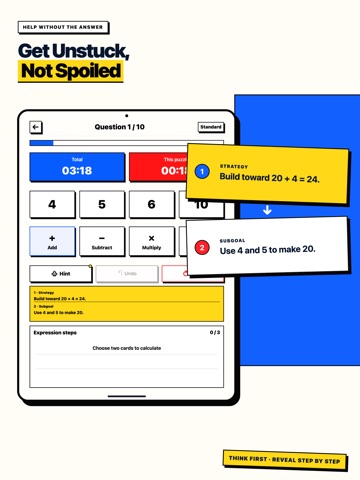 Mental Math 24: Number Puzzle iPad screenshot