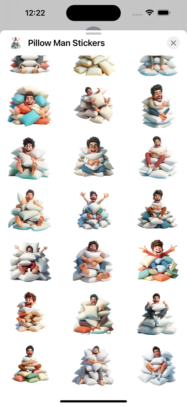 Screenshot #3 pour Pillow Man Stickers