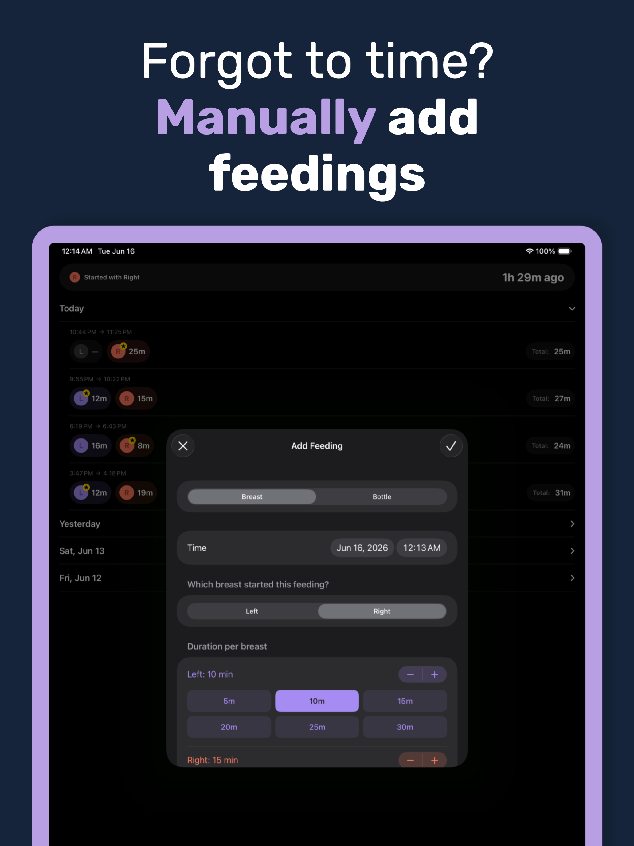 LatchTime: Not a Baby Tracker screenshot 13