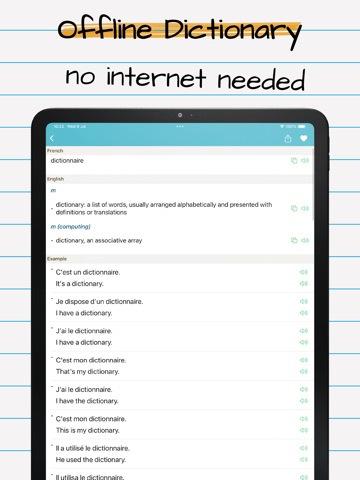 French English Dictionary Pro+ iPad screenshot