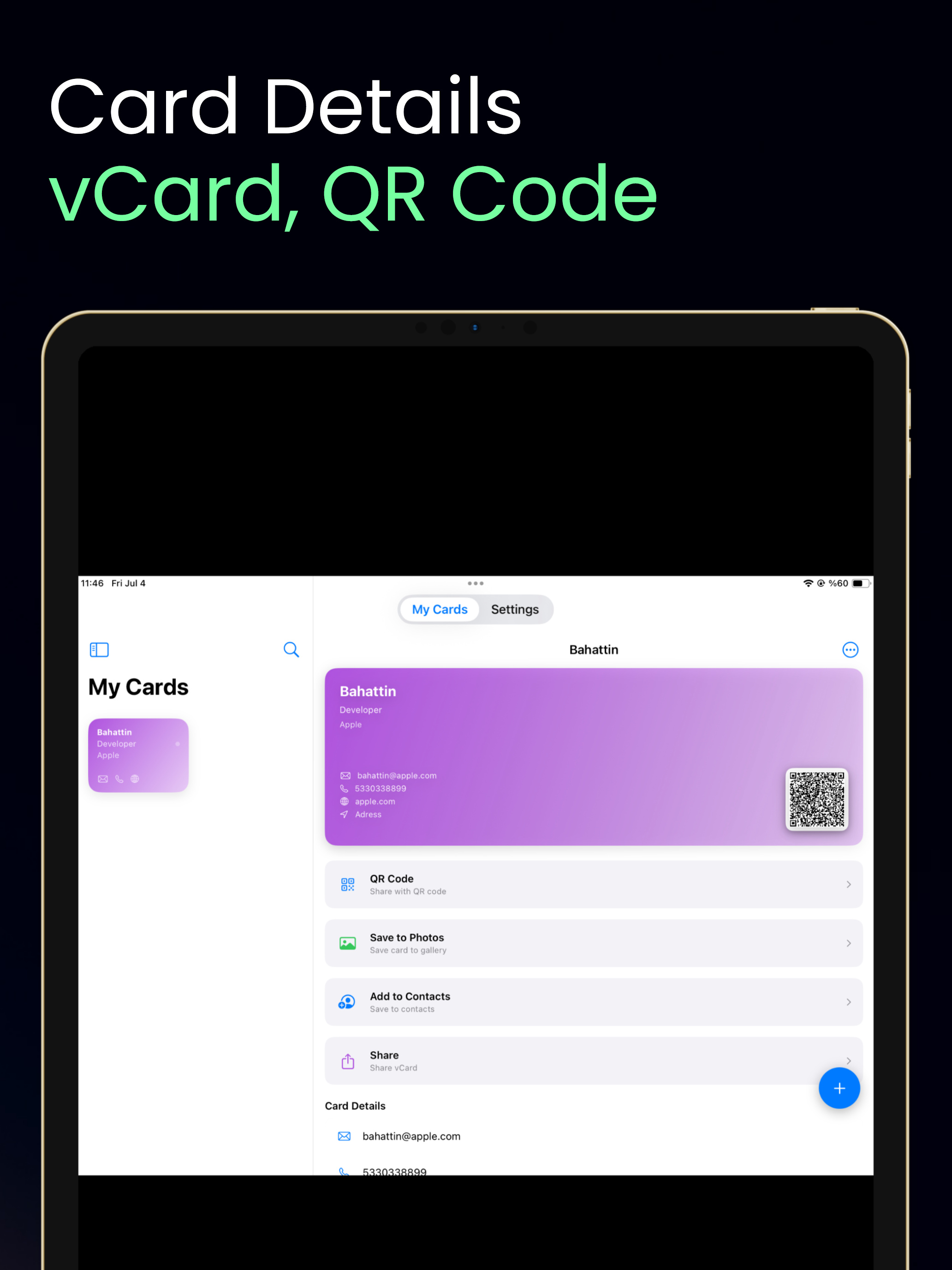 Business Card Generator QR screenshot 7