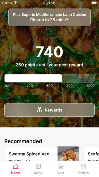 Plus Saporis Mediterranean app screenshot
