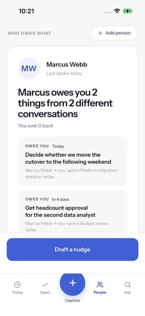 Chief of Staff: Meetings screenshot 3