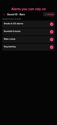 Sound ID · Baro iPhone screenshot