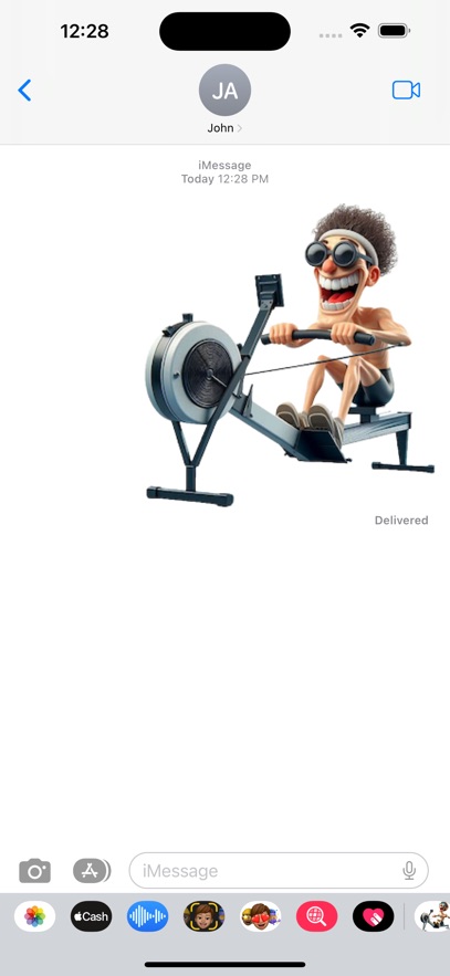 Wacky Rowing Machine Stickers