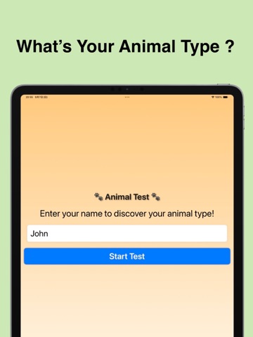 Animal Test - What’s My Type? iPad screenshot