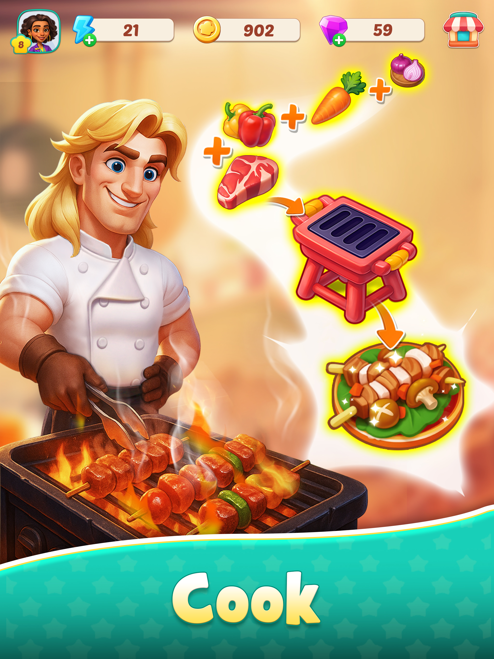 Foodstars: Merge & Cook screenshot 11
