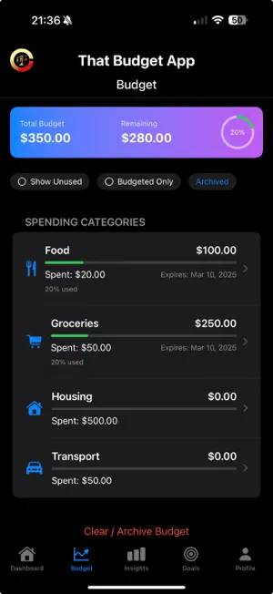 That Budget App screenshot 2