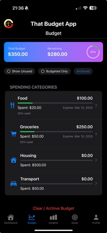 That Budget App screenshot