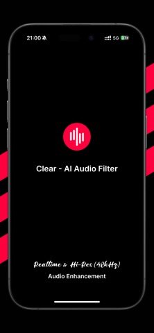 Clear - AI Audio Filter iPhone screenshot