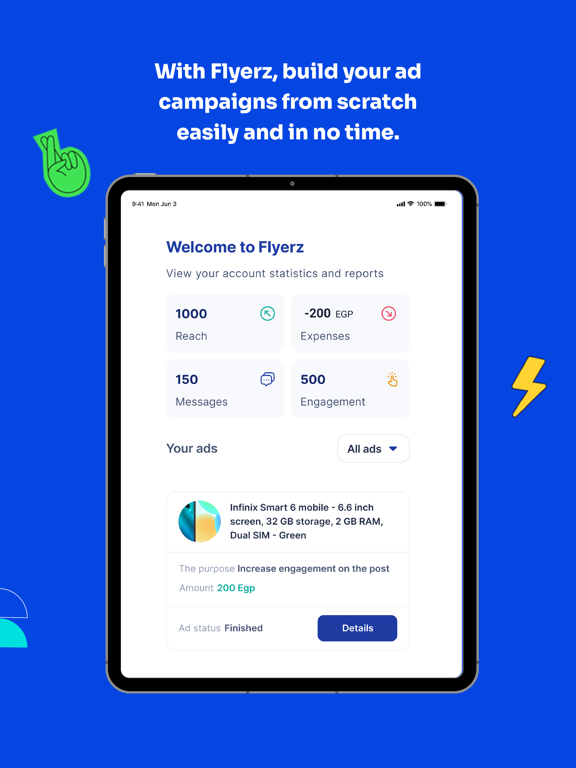 Flyerz - Social Ads with AI iPad screenshot 4 - Business app