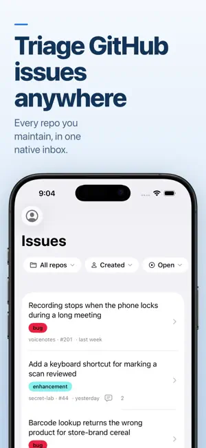 Todoke: GitHub Issues Client screenshot 1