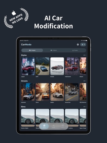 AI Car Modification - CarModo iPad screenshot