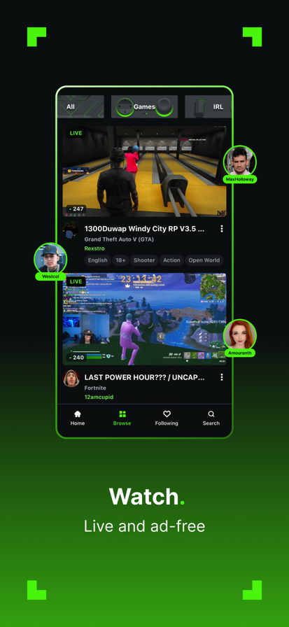 Kick - Live Streaming Screenshots