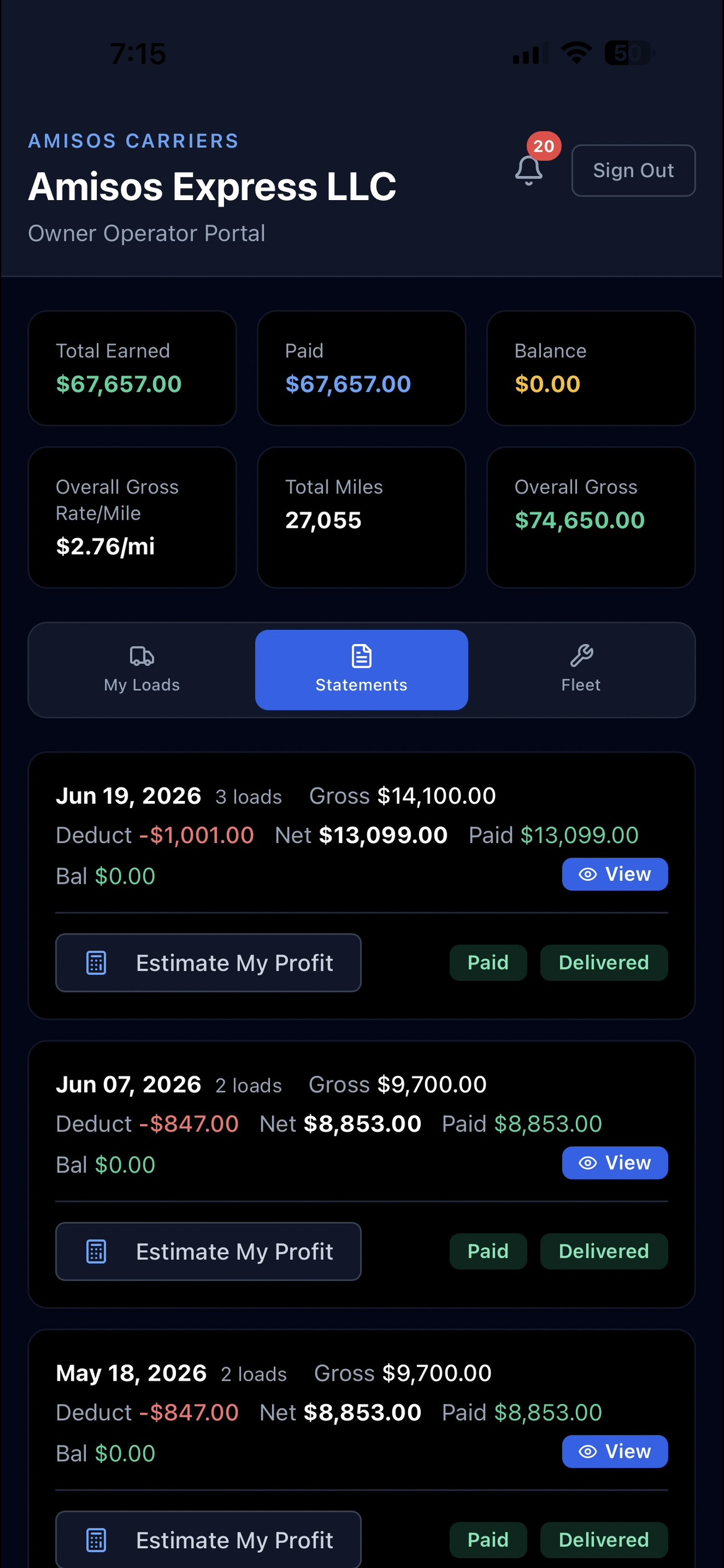 Amisos Carriers screenshot 3