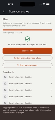 Hard Work Photo Organizer iPhone screenshot