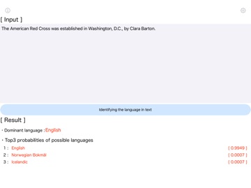 Language Identification iPad screenshot