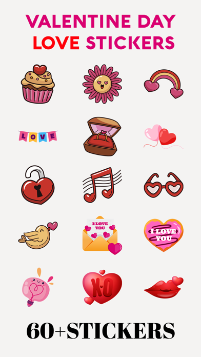 Screenshot #1 pour Valentine's Day Love Stickers!