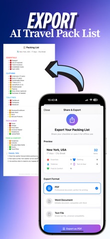ReadyPack -AI Travel Checklist screenshot