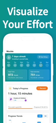 Mockle: Time Tracker & Focus Screenshot 1 of 3
