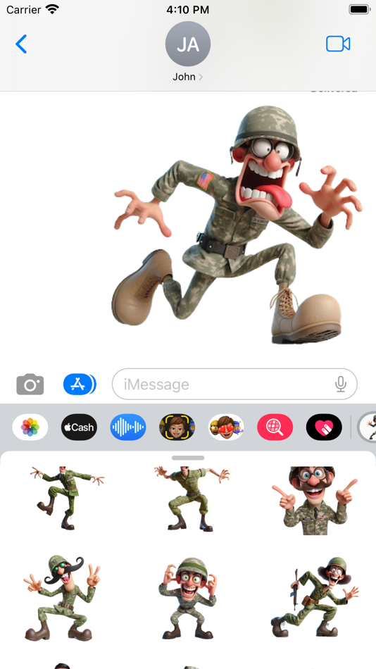 #6. Army Stickers (iOS) بواسطة: Paul Scott