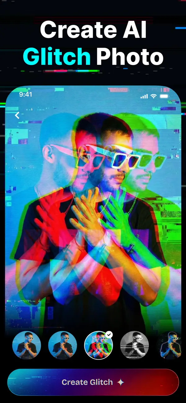 Screenshot #1 pour Glitch AI - AI Glitch FX Video