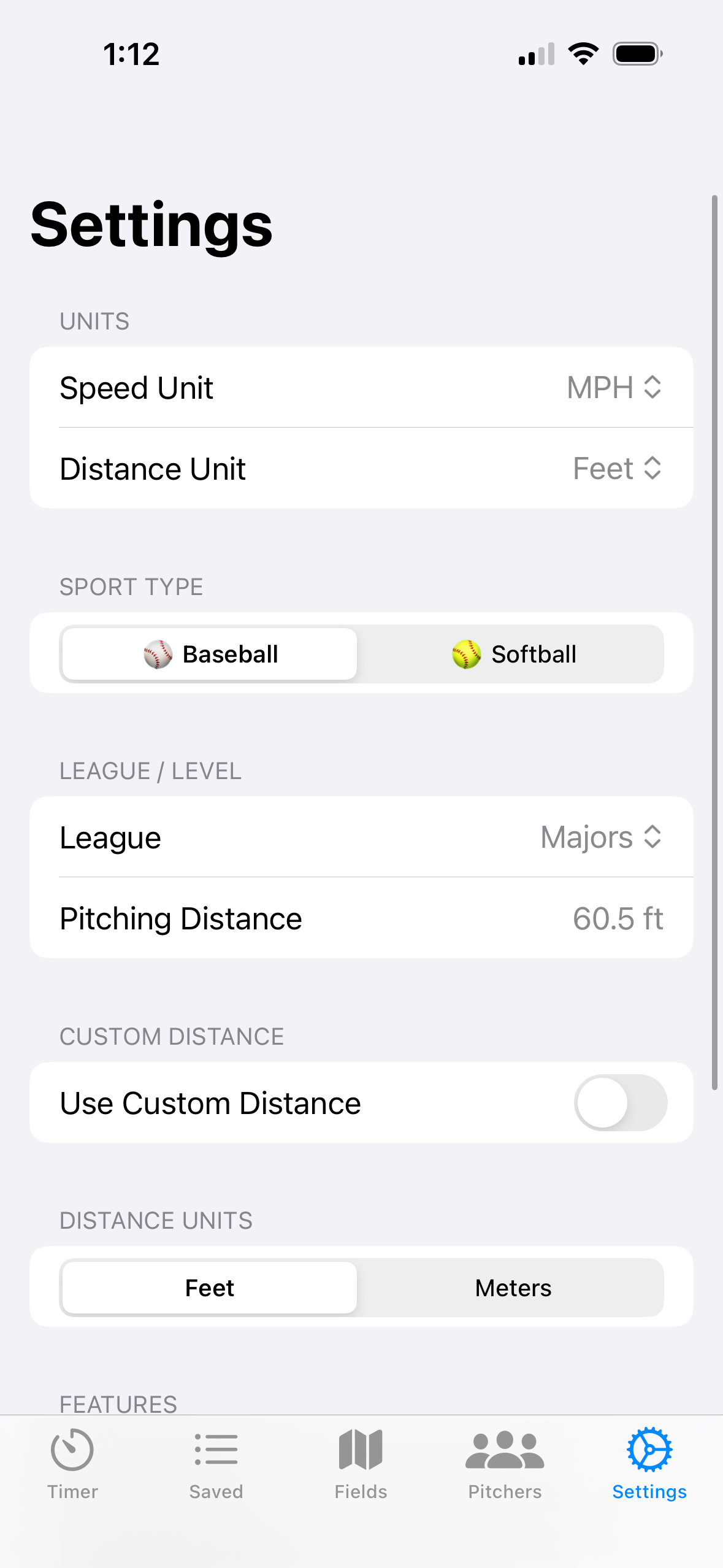 Baseball Speed