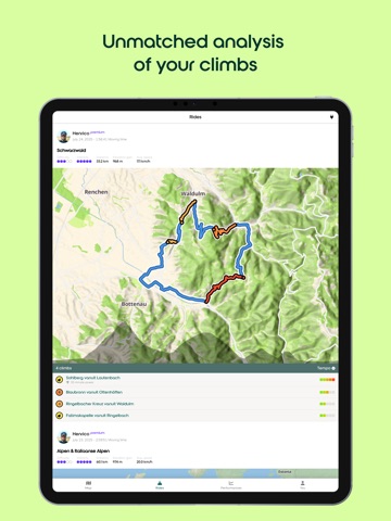 climbfinder - cols & hills iPad screenshot 2