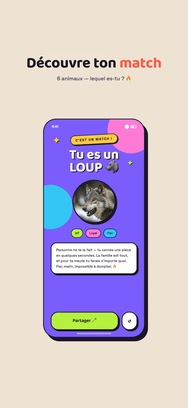 Screenshot #3 pour Quel Animal Es-Tu?