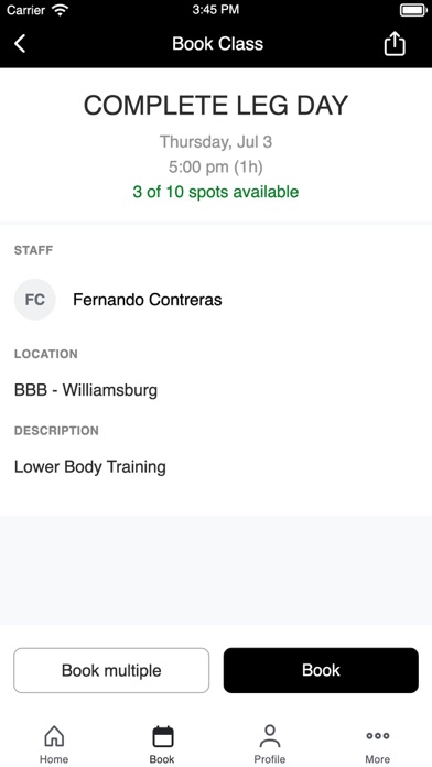 Better Body Bootcamp Screenshot