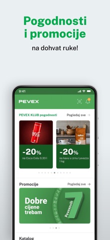 PEVEX aplikacija za kupce screenshot