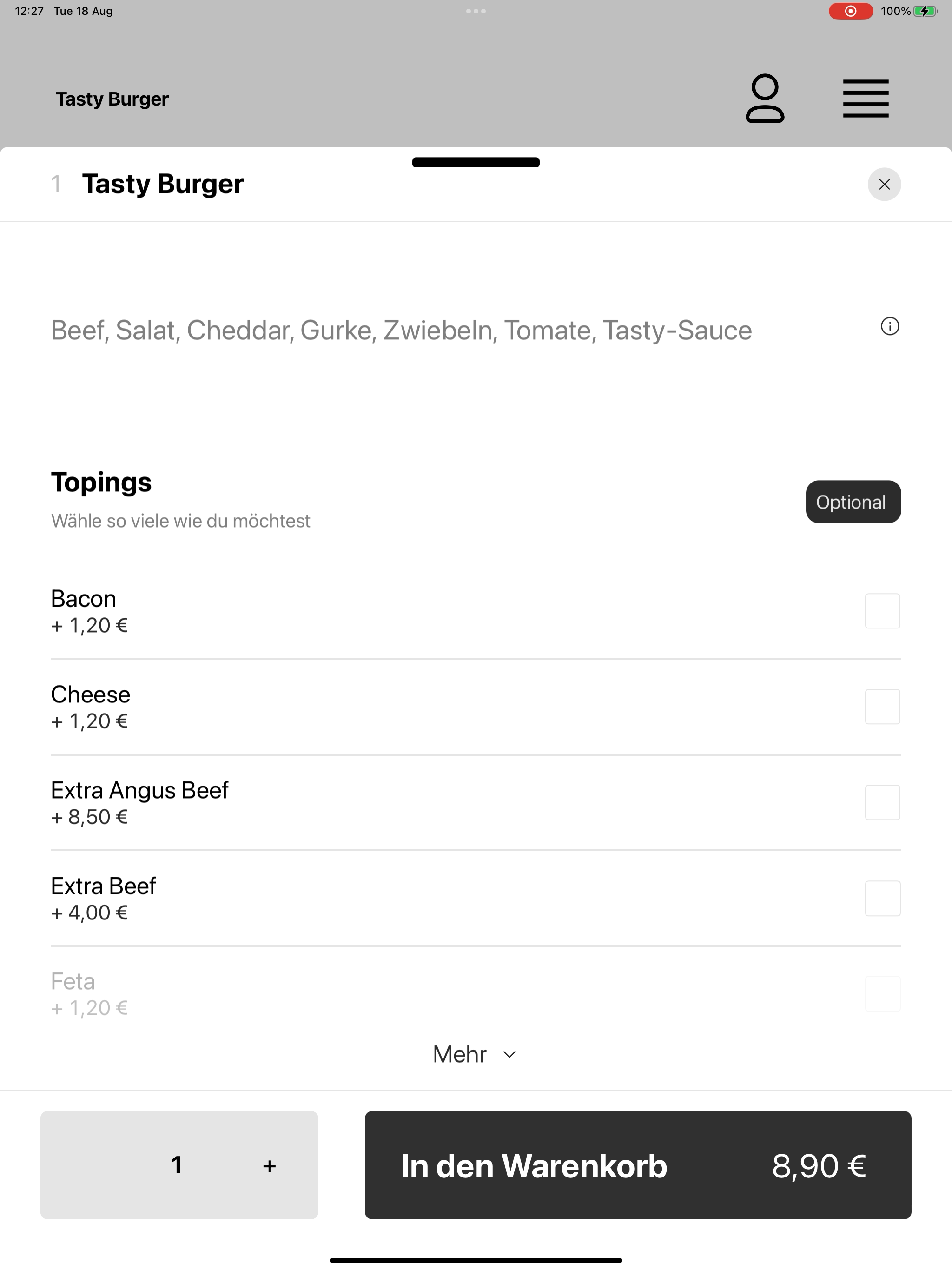 Tasty Burger Minden screenshot 12