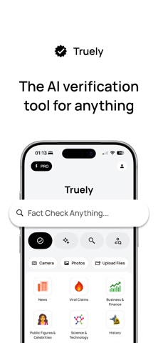 Truely - AI Fact Checker iPhone screenshot