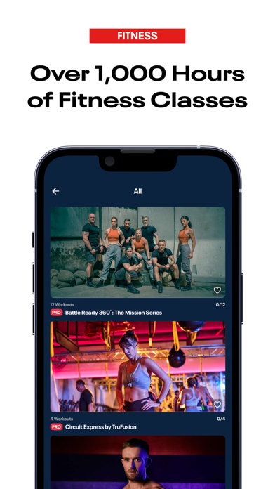 Reebok Fitness App Screenshot