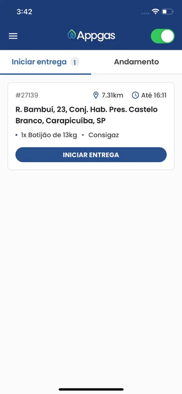 Screenshot #2 pour Appgas Entregador